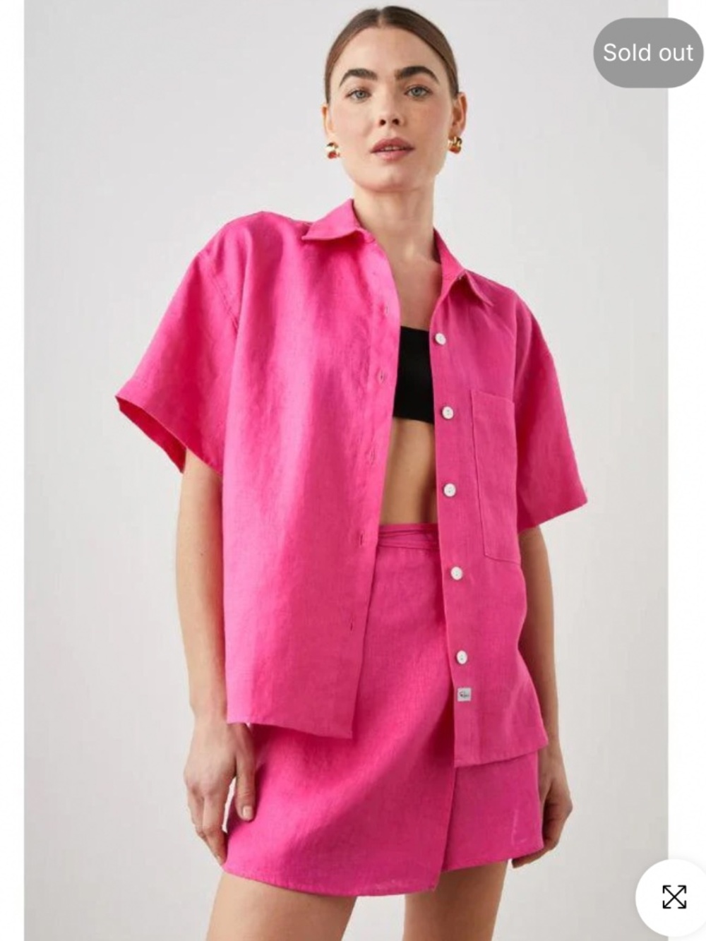 Rails Mackinley linen top in Rasberry 🩷 NWT! 🩷